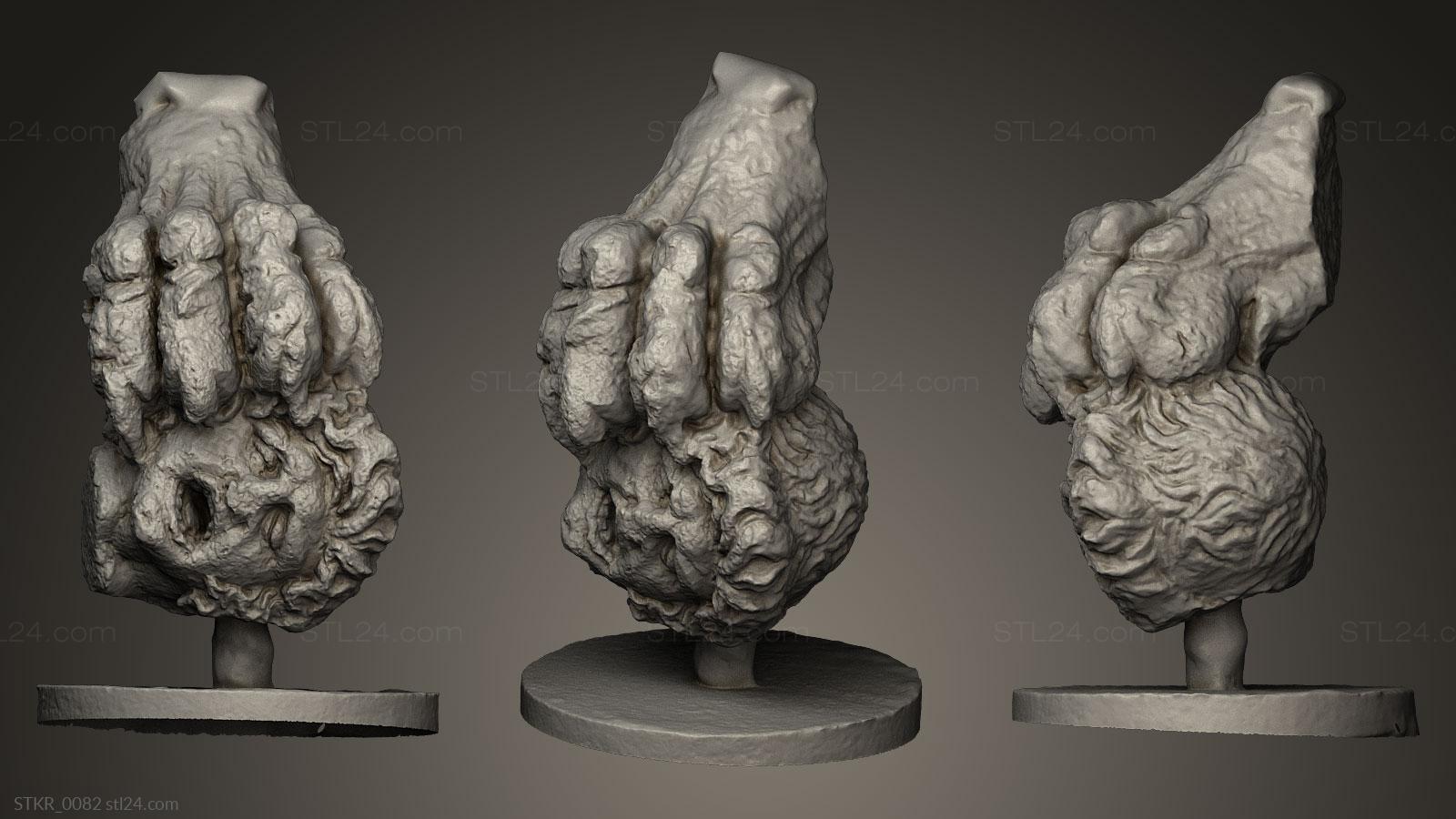 Статуэтки и статуи разные - Отрубленная голова, STKR_0082 | 3D модель для  ЧПУ станка